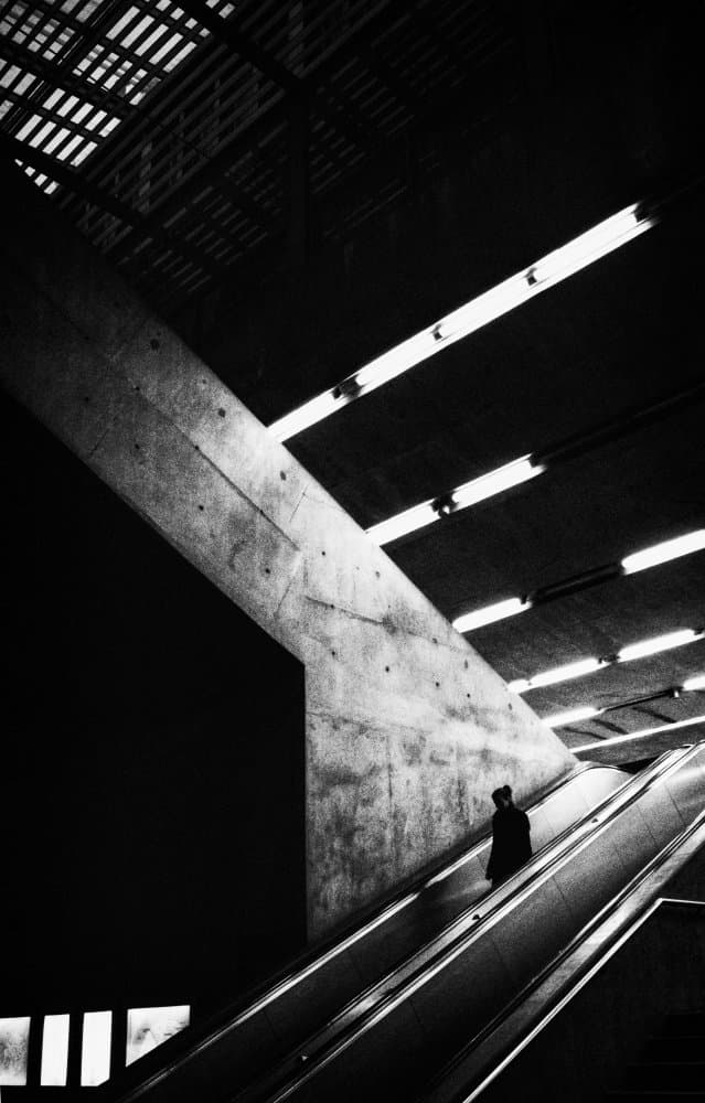 Subway Silhouette by Paulo Abrantes — canvas wall art