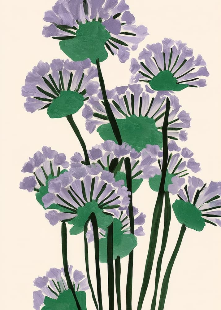 Abstract Purple Botanicals by Flow Line — canvas wall art