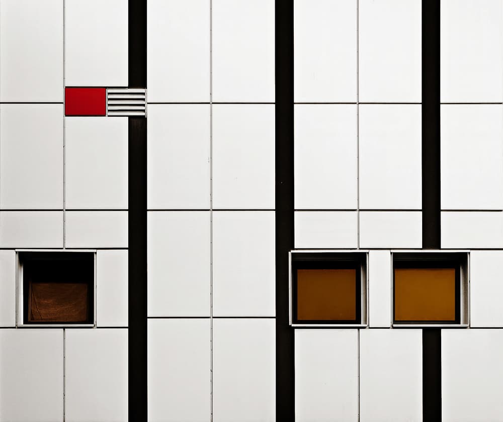 Modern Geometric Facade by Tomasz Buczkowski ( Tomush ) — canvas wall art