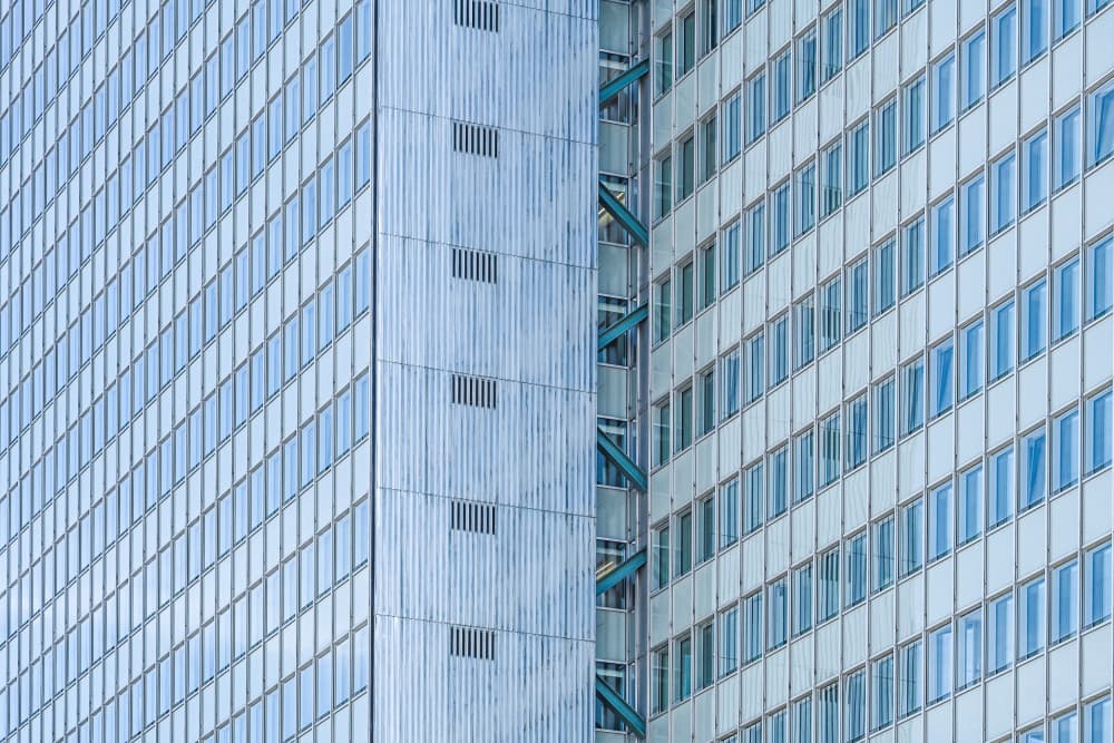 Geometric City Architecture by Linda Wride — canvas wall art