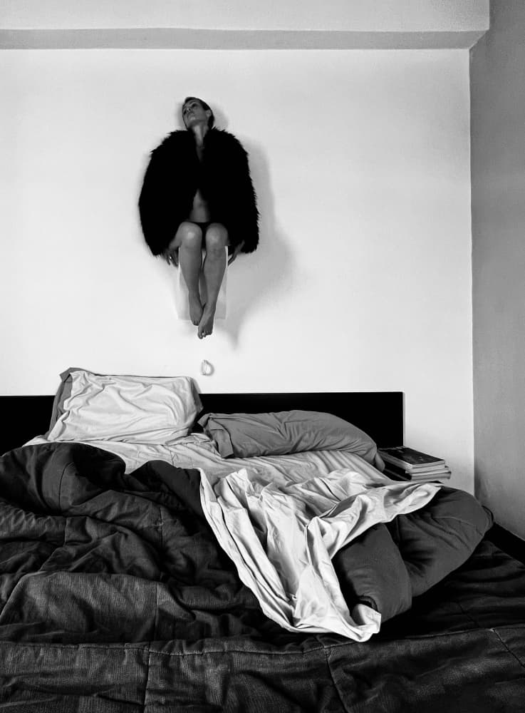 Floating Woman Dream by Davide Barzaghi — canvas wall art