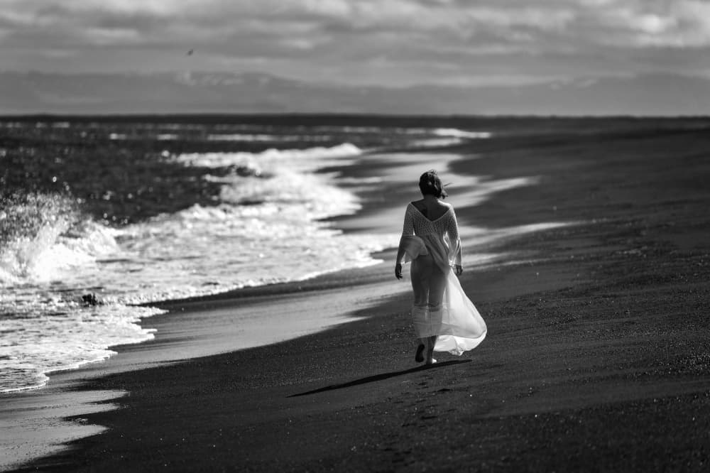Solitary Beach Walk by Markus Grimm — canvas wall art