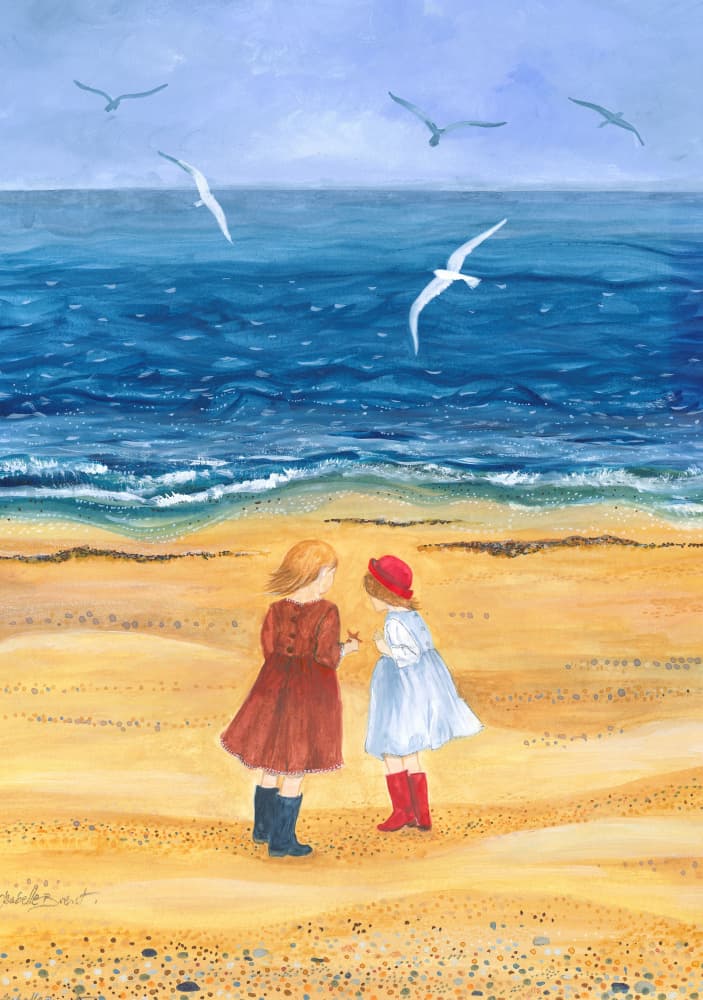 Friends On the Beach by Isabelle Brent — canvas wall art