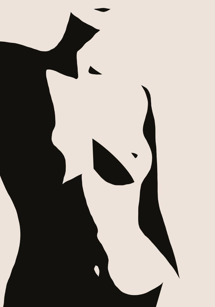 Minimalist Female Form by Little Dean — canvas wall art