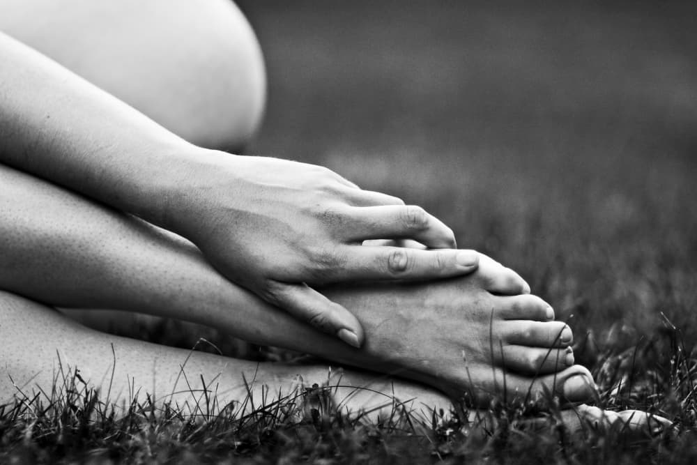 Gentle Barefoot Touch by MagnusPhotos — canvas wall art