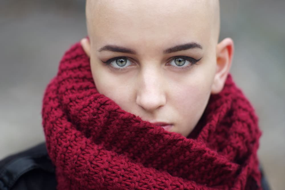 Piercing Eyes Red Scarf by Bobby Kostadinov — canvas wall art