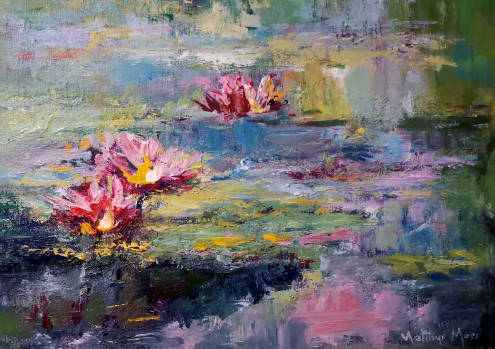 Impressionist Water Lilies by Matthys Moss — canvas wall art