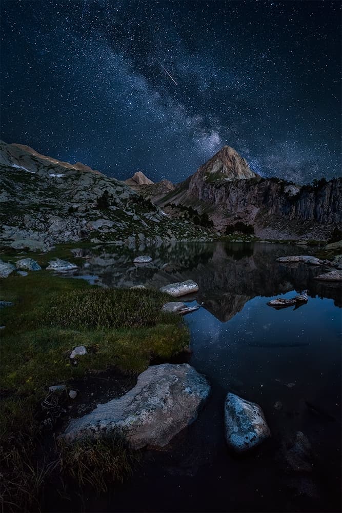 Milky Way Mountain Reflection by Guillermo García Delgado — canvas wall art