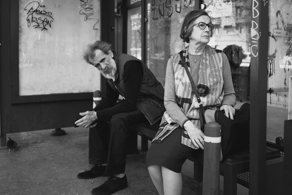 Pensive Urban Seniors by Denis Malciu — canvas wall art