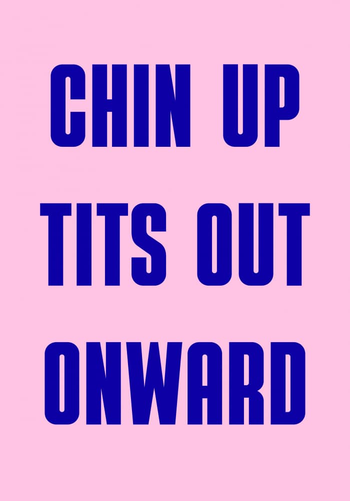 Chin Up Tits Out by Athene Fritsch — canvas wall art