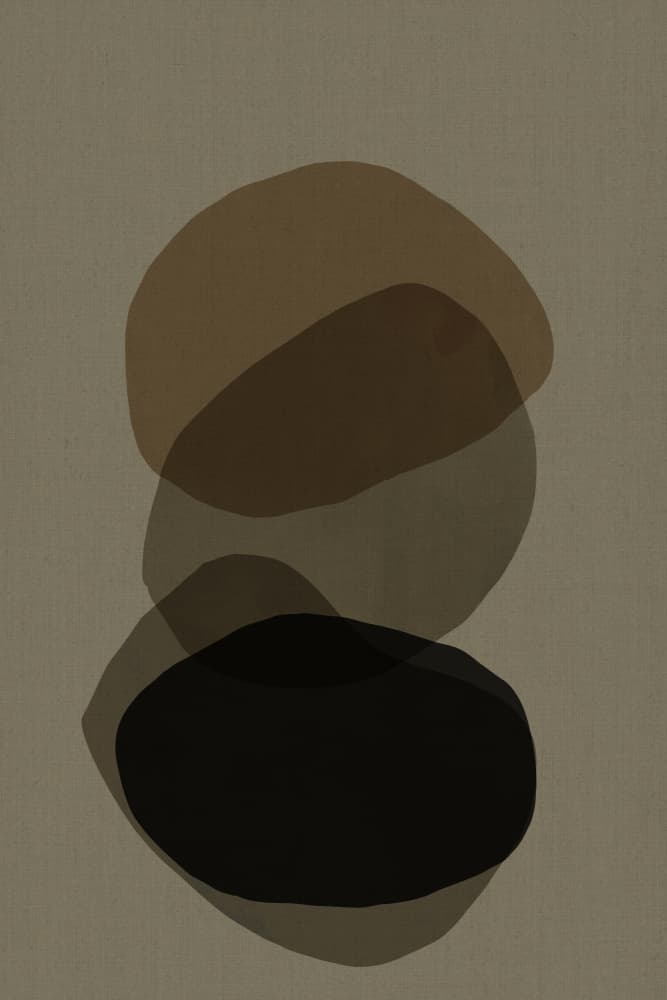 Earthy Stacked Shapes by cartissi — canvas wall art