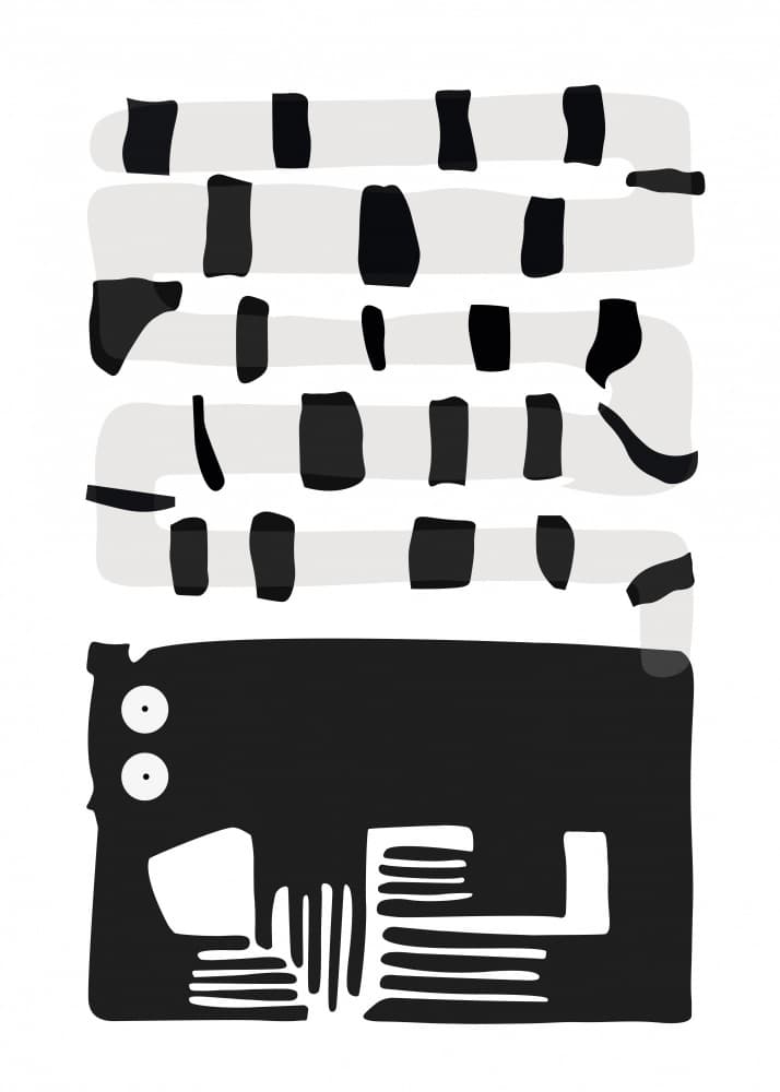 Curious Cat Stripes by May Hilma — canvas wall art
