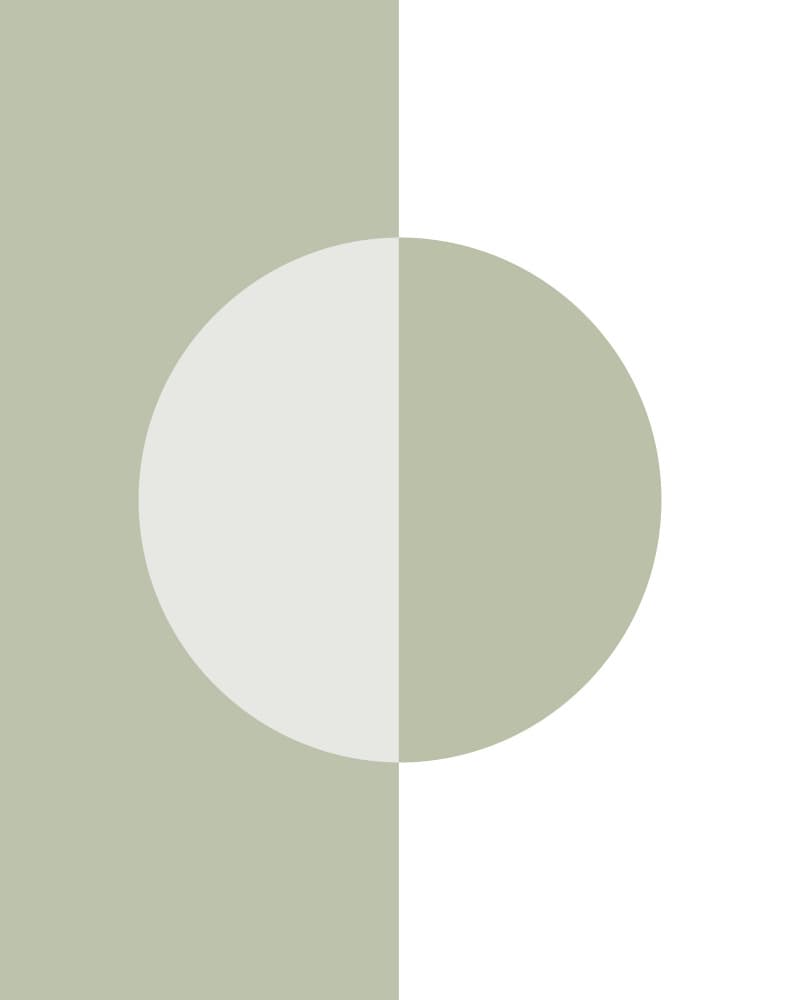 Minimalist Split Circle by KsanaKalpa — canvas wall art