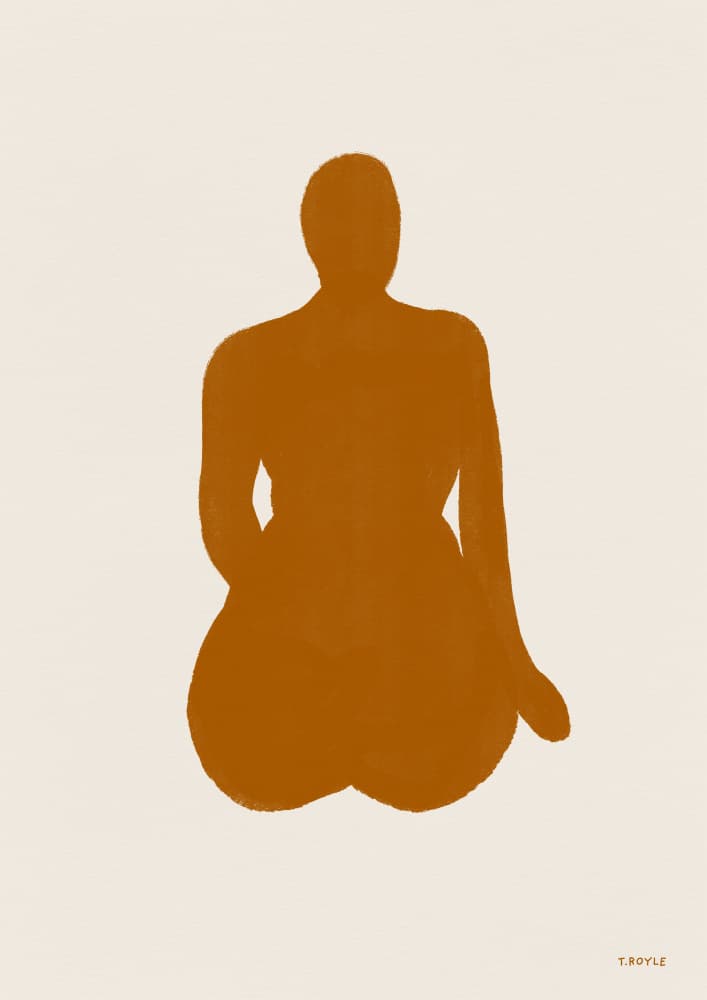 Seated Earthy Figure by Tara Royle — canvas wall art
