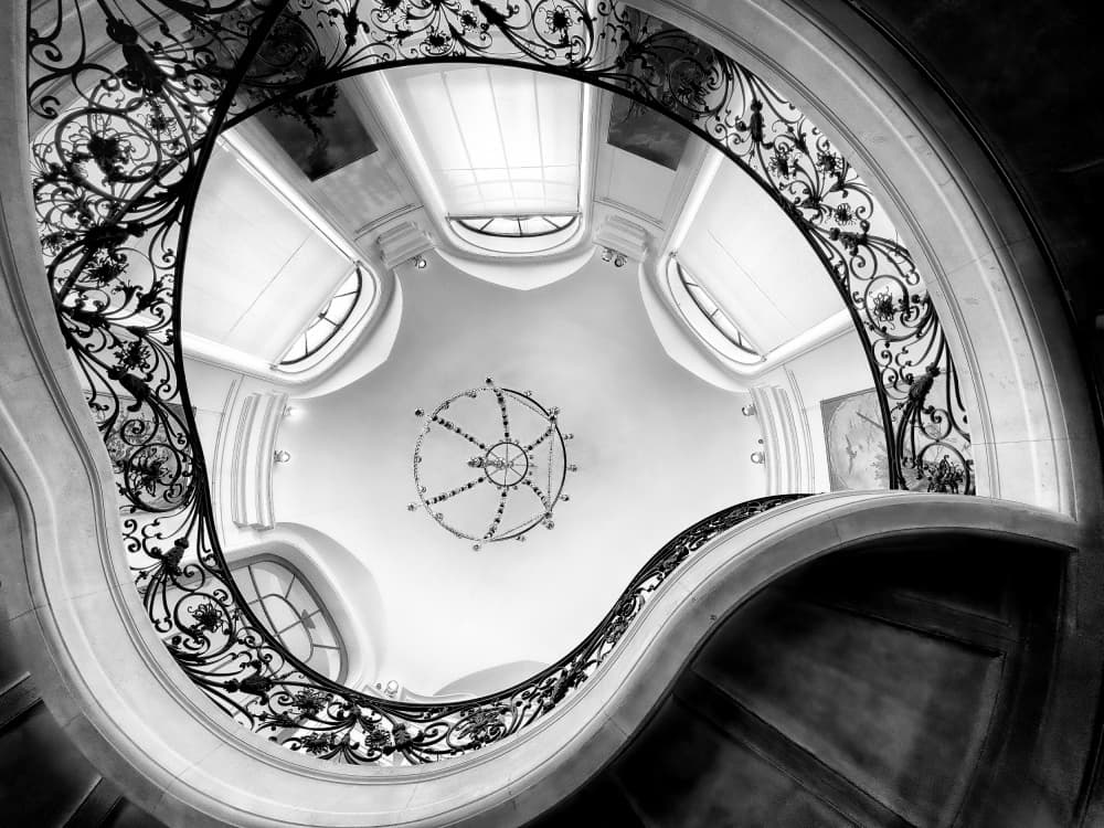 Grand Spiral Staircase by Raffi Bashlian — canvas wall art