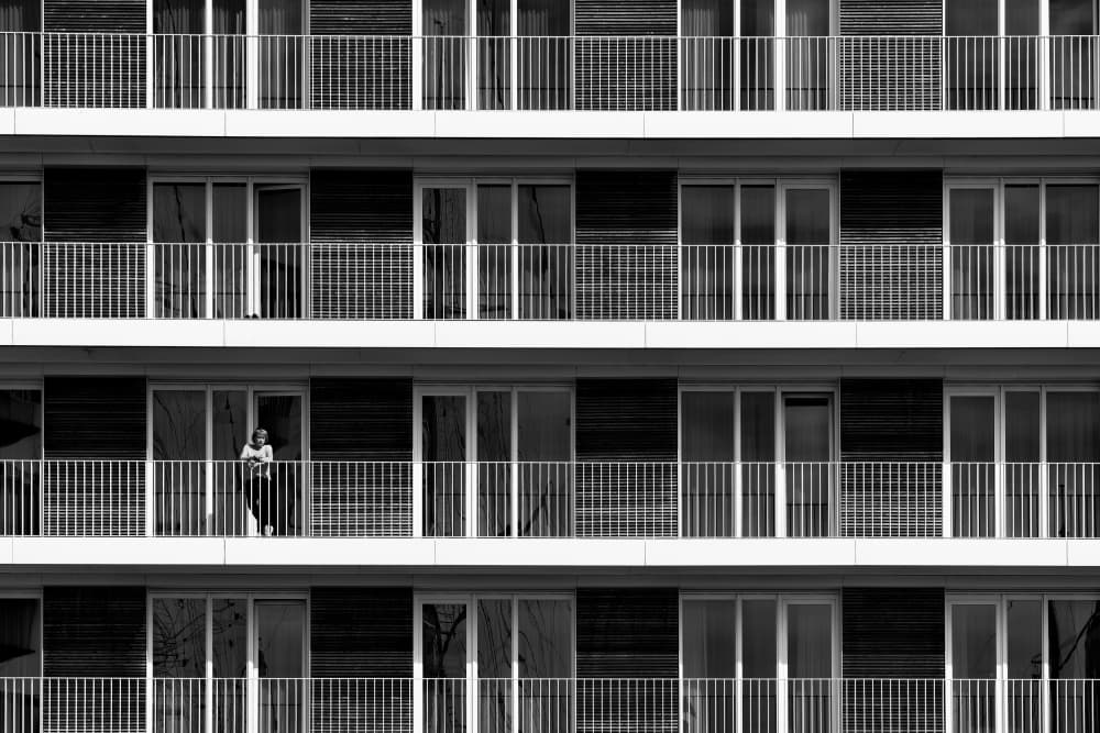 Person on Balcony by Andreas Klesse — canvas wall art