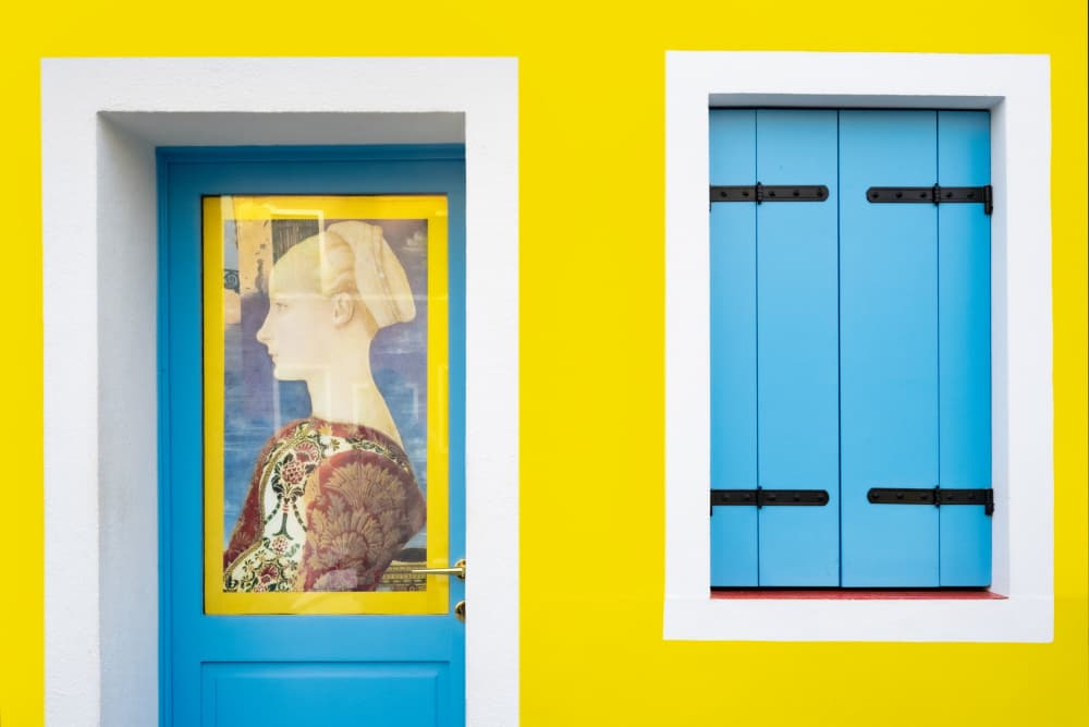 Blue Door Renaissance Lady by Linda Wride — canvas wall art