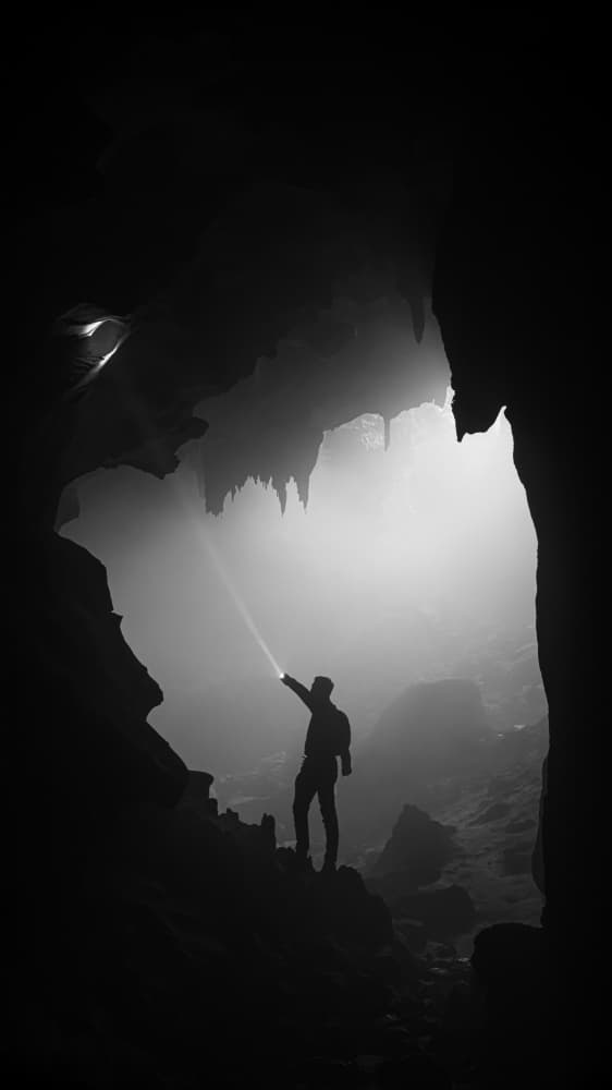 Deep Cave Discovery by Simoon — canvas wall art