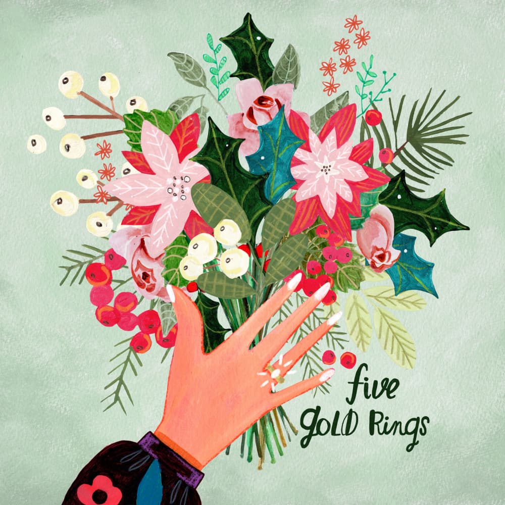 Five Gold Rings by Caroline Bonne Müller — canvas wall art