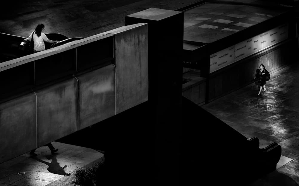 Urban Light and Shadow by Tina Kim — canvas wall art