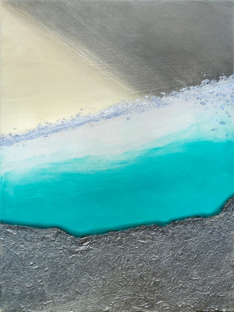 Turquoise Shimmer Coast by Alyson Storms — canvas wall art