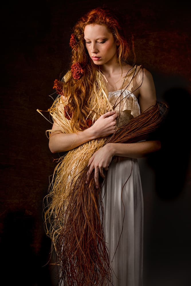 Pensive Redhead with Straw by Joan Gil Raga — canvas wall art