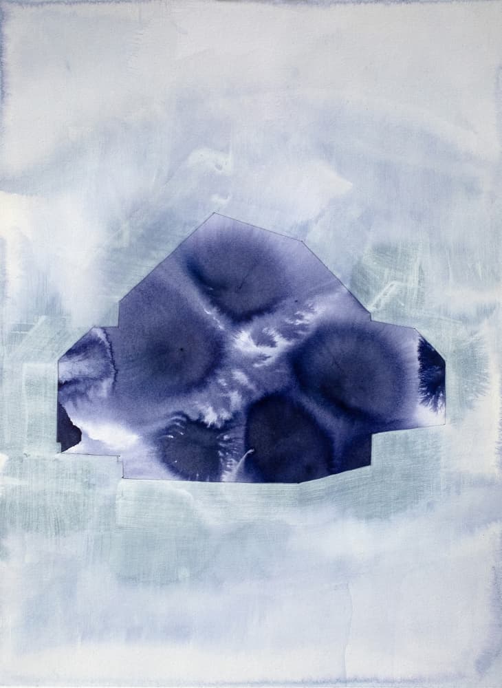 Indigo Abstract House by Joshua Hoskins — canvas wall art