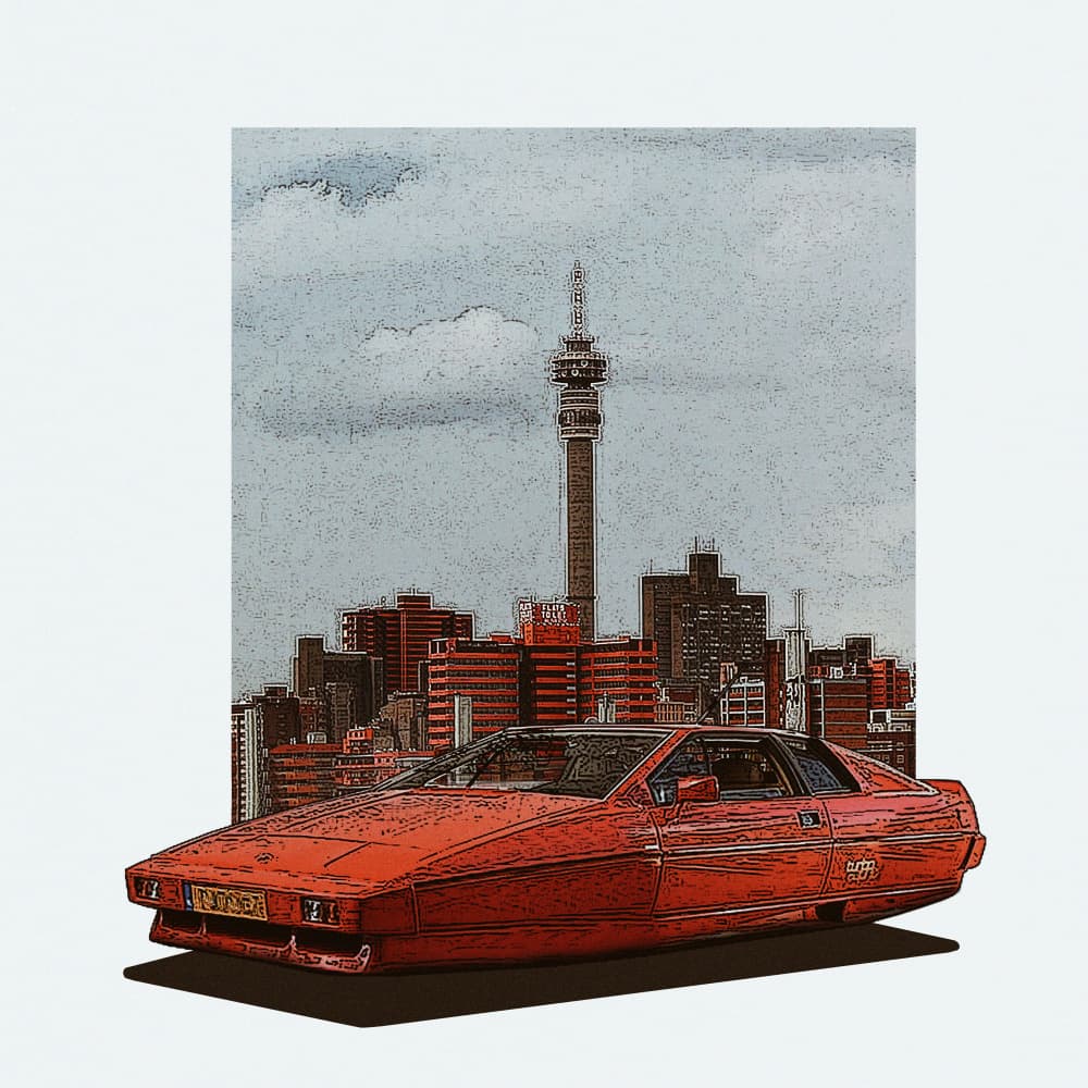 Johannesburg Retro Drive by Mathabela Madiela — canvas wall art