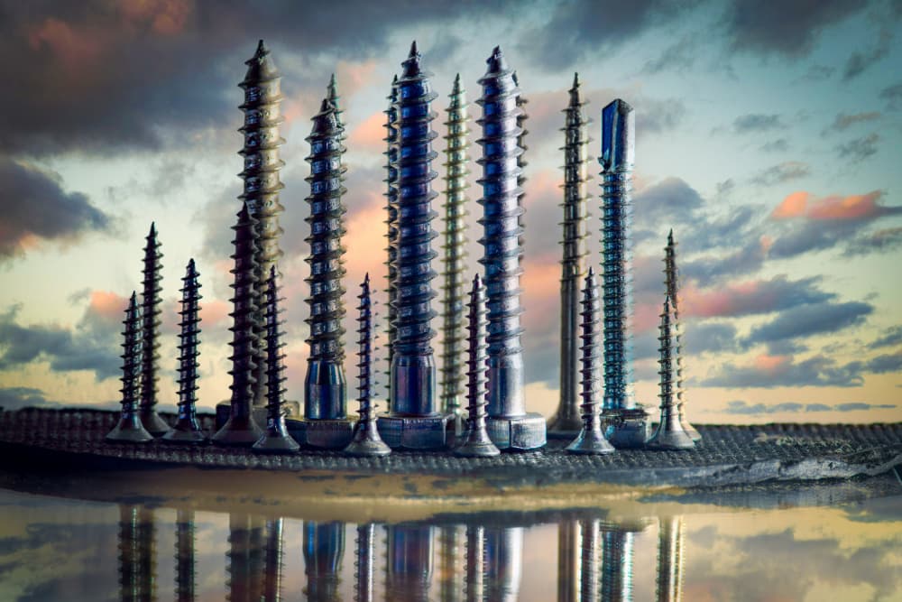 Industrial Screw Skyline by Fred Louwen — canvas wall art