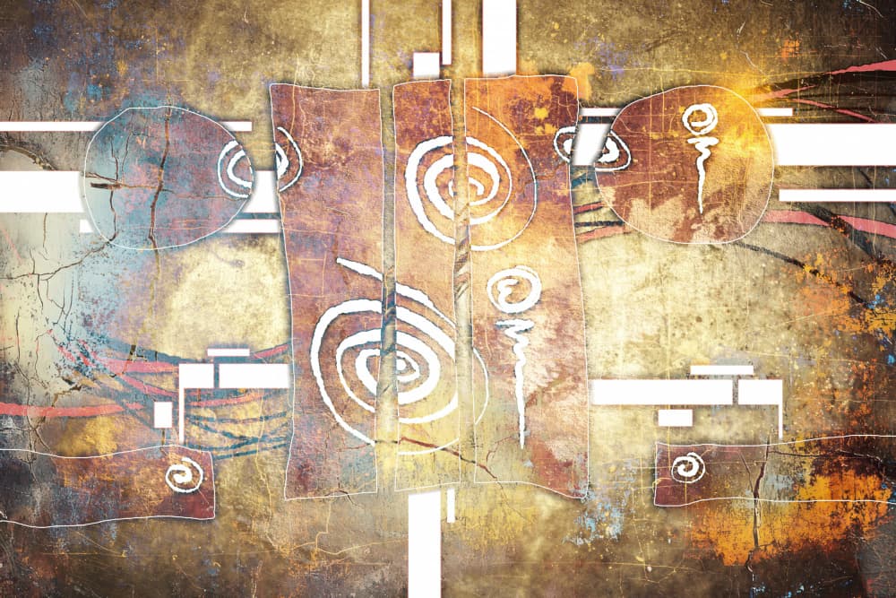 Abstract Metallic Spirals by Rafal Kulik — canvas wall art