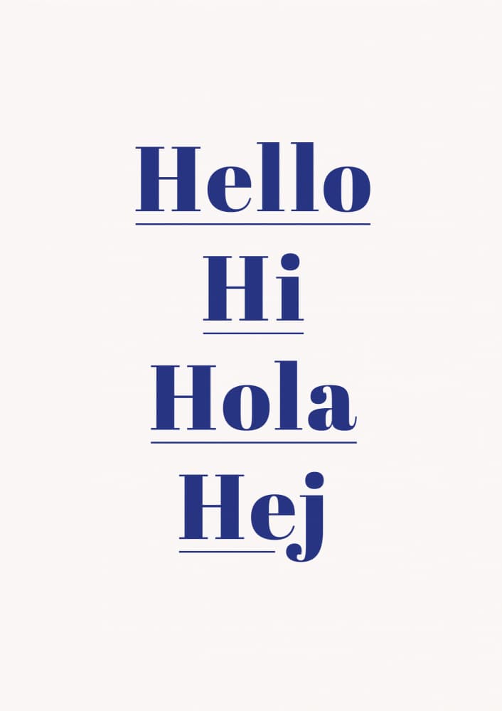 Hello Different Languages by FINE FINE STUFF — canvas wall art