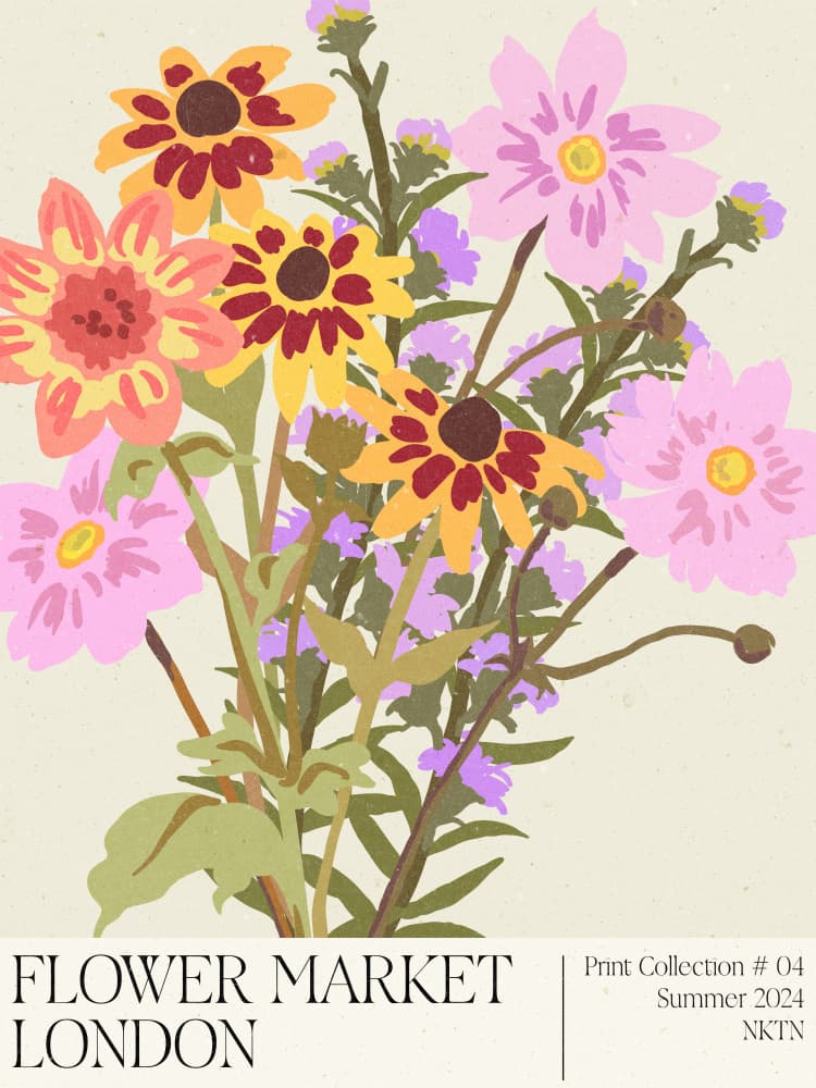 London Flower Market by NKTN — canvas wall art
