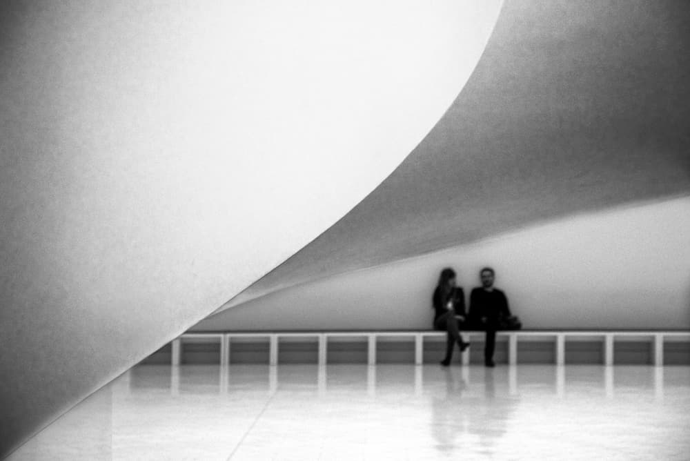 Couple in Modern Space by Anna Niemiec — canvas wall art
