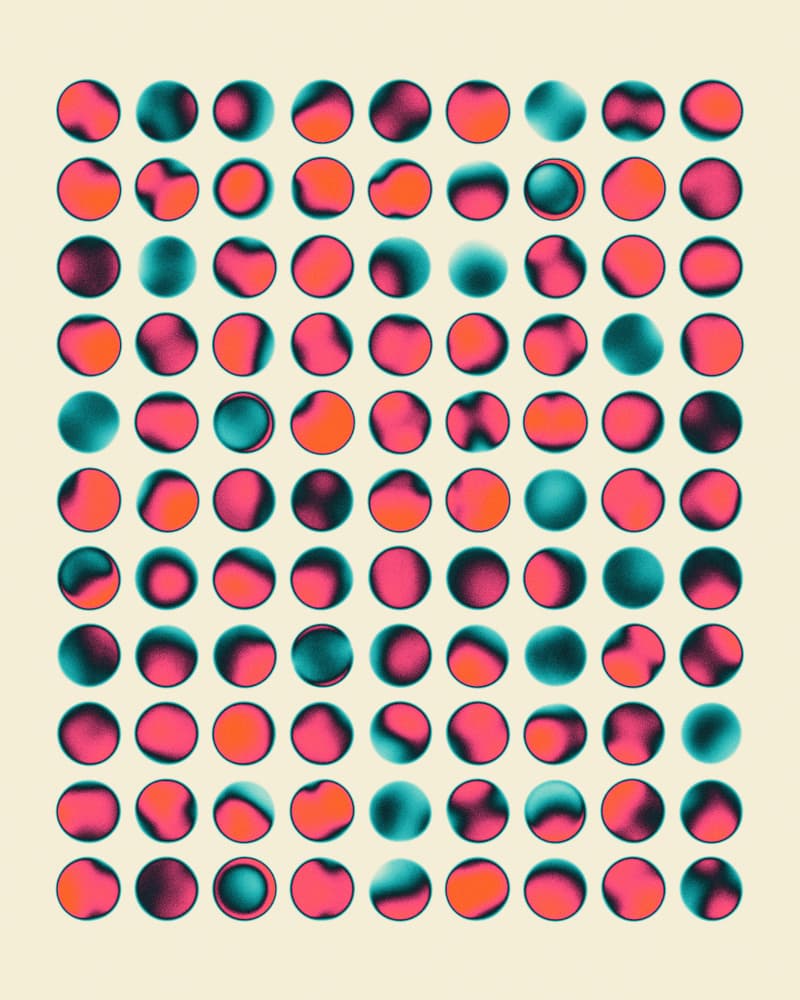 Fluid Gradient Circles by Jazzberry Blue — canvas wall art