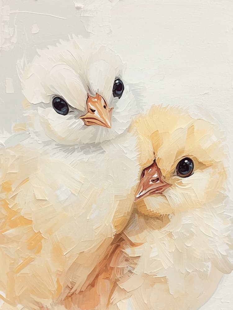 Cuddly Baby Chicks by Ohkimiko — canvas wall art
