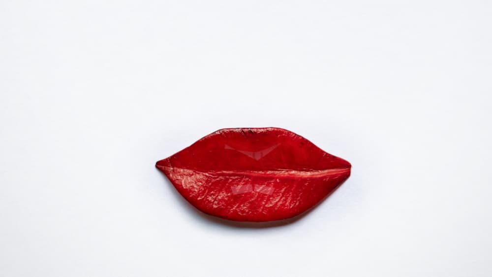 Bold Red Lips by TaranSohal — canvas wall art