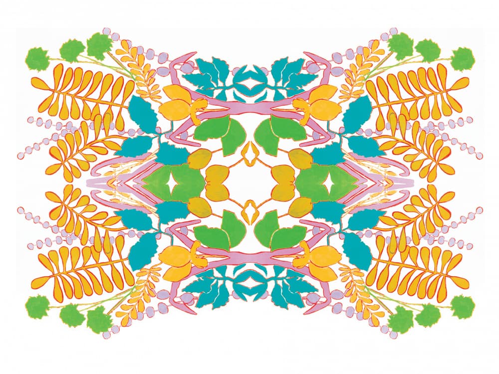 Vibrant Botanical Symmetry by Breanna Megan Studio — canvas wall art