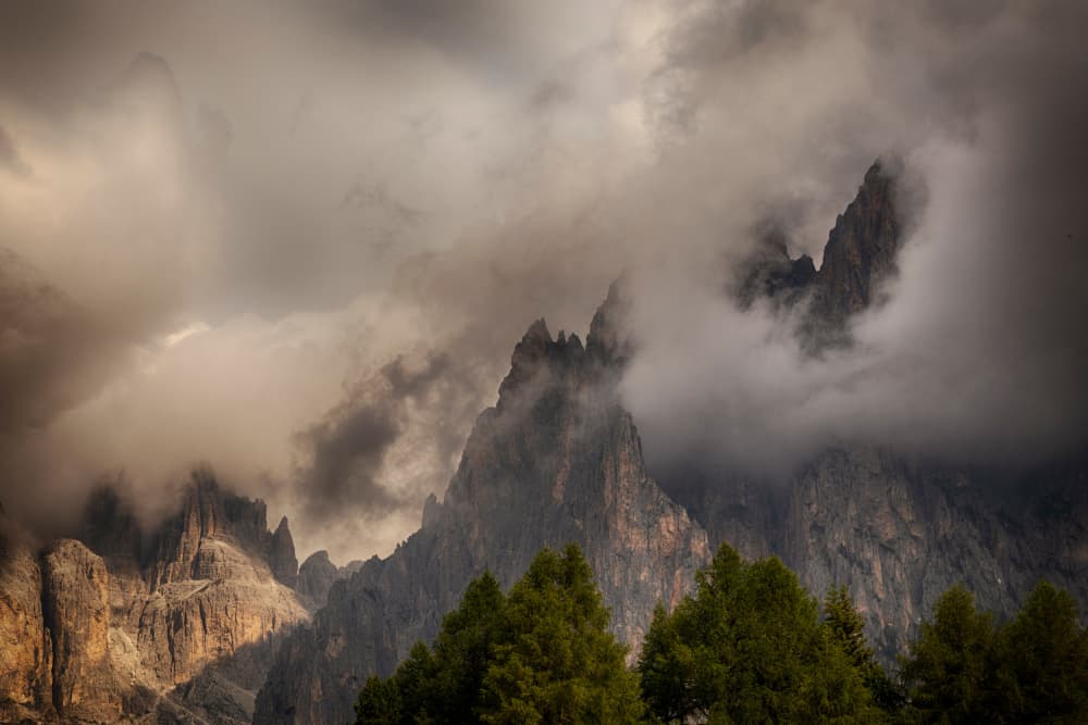 Cloudy Mountain Peaks by Paolo Bolla — canvas wall art