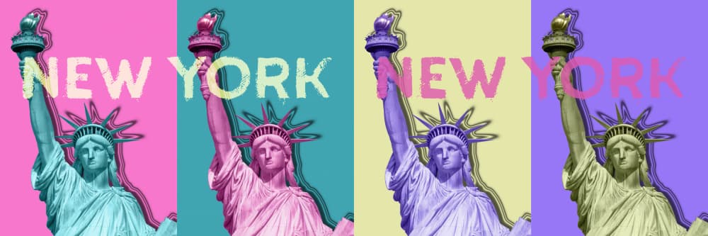 Colorful New York Pop Art by Melanie Viola — canvas wall art