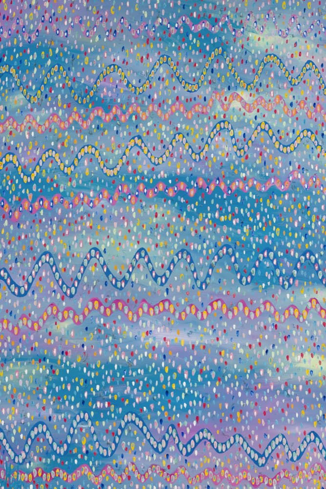 Vibrant Dotted Waves by Helen Joynson — canvas wall art