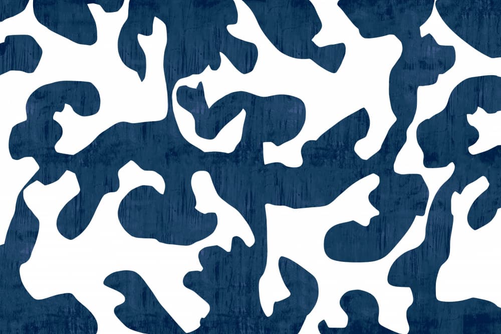 Fluid Indigo Pattern by cartissi — canvas wall art