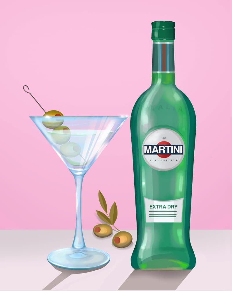 Martini Cocktail by Petra Lizde — canvas wall art