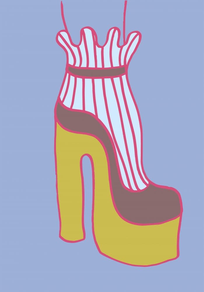 Bold Platform Shoe by Pictufy Studio — canvas wall art