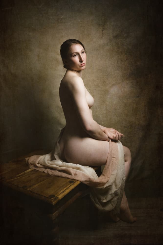 Pensive Draped Figure by Christian Kurz — canvas wall art