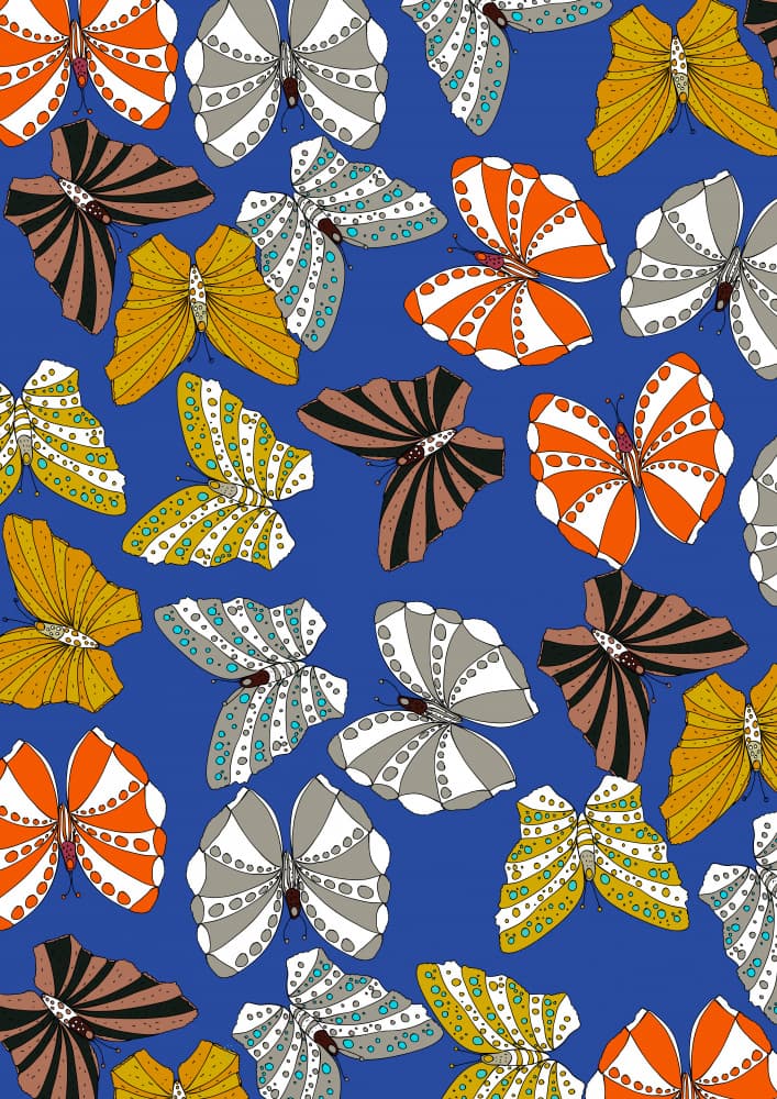 Colorful Butterfly Pattern by Nicholas — canvas wall art