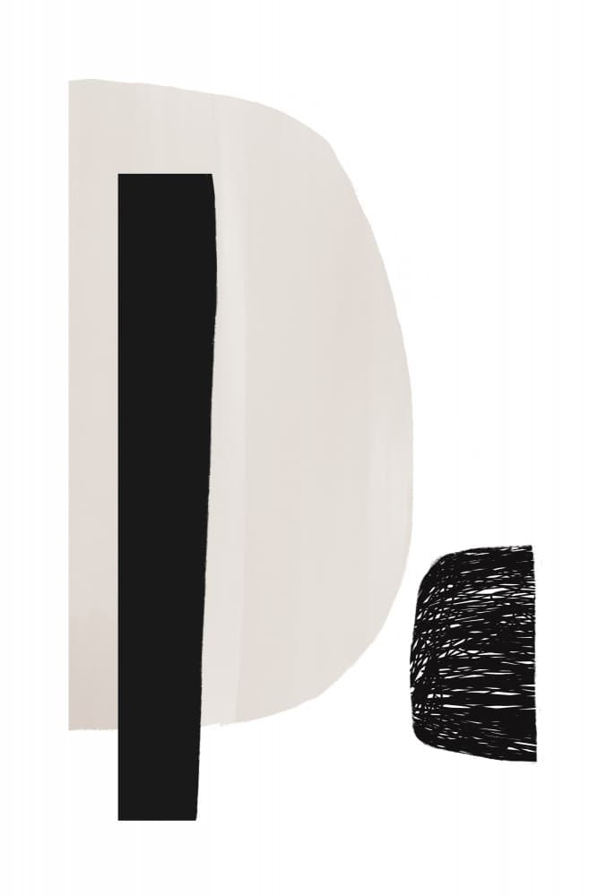 Black And White Geometric Shapes by uplusmestudio — canvas wall art