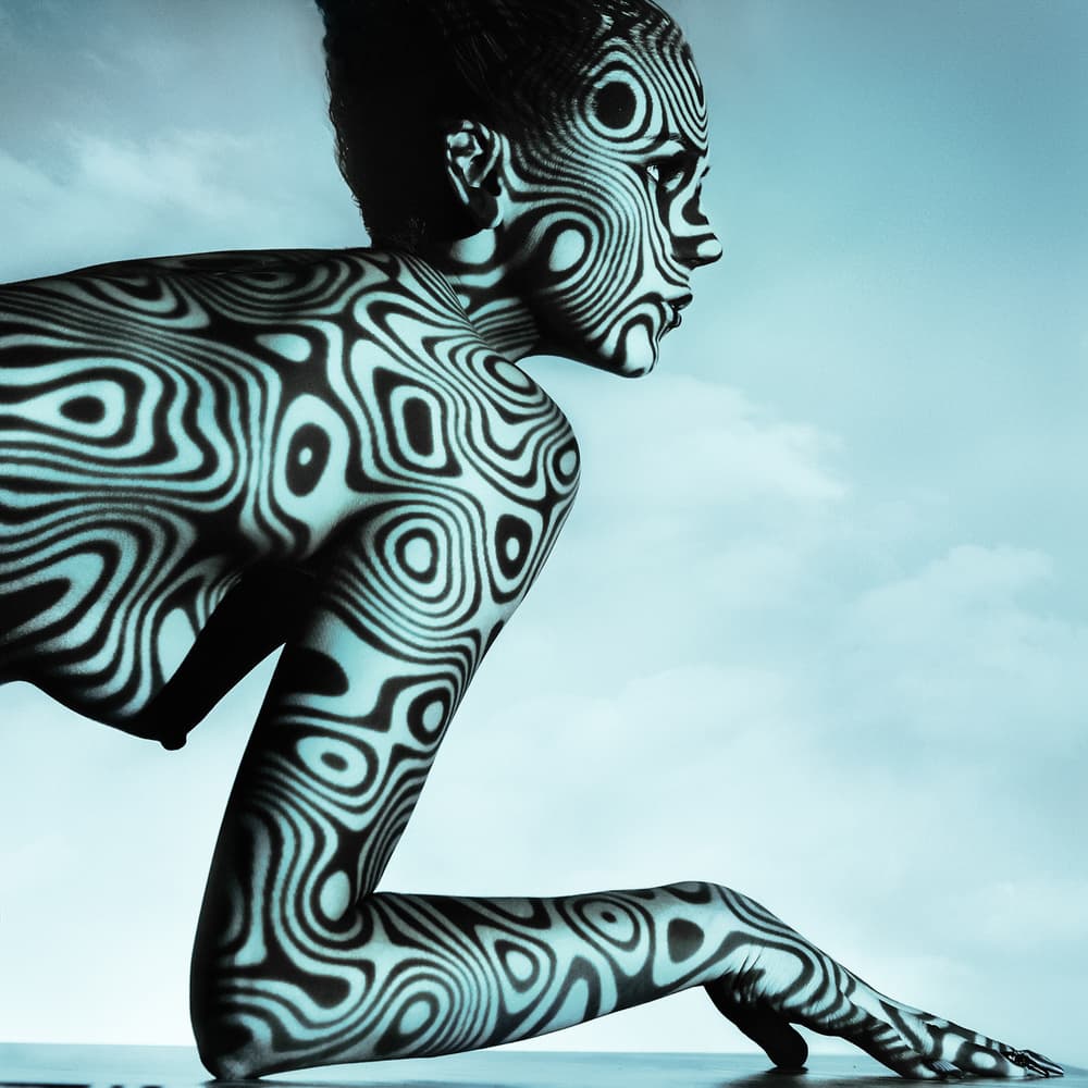 Optical Patterned Woman by AURIMAS VALEVICIUS — canvas wall art