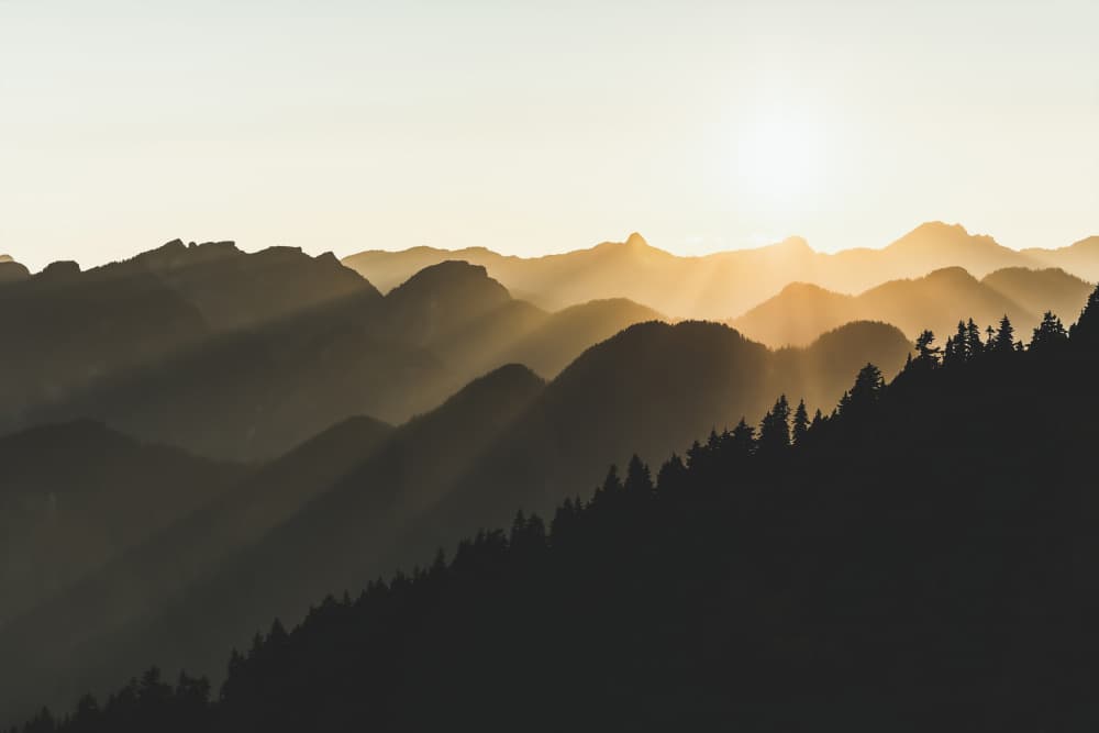 Golden Mountain Layers by Tomomi Yamada — canvas wall art