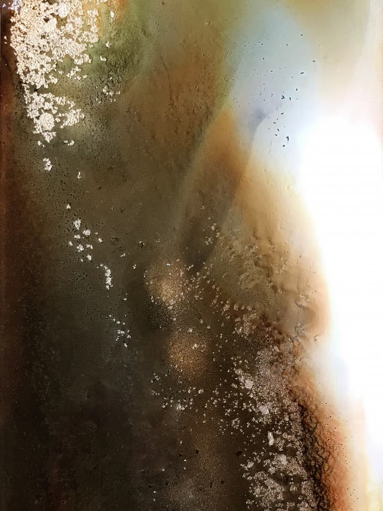 Golden Organic Flow by Alyson Storms — canvas wall art