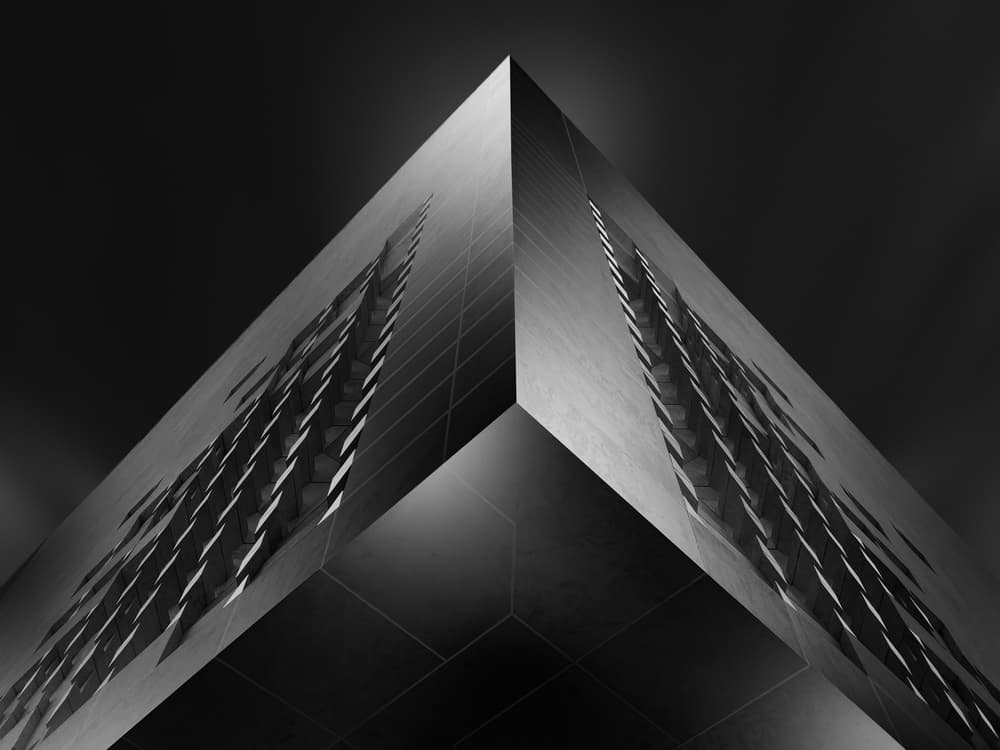 Sharp Geometric Corner by Jose Parejo — canvas wall art